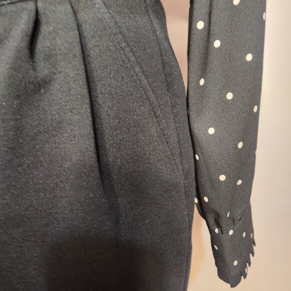 J Crew Black Pencil Skirt Pockets Zipper Pleated Back Work Office Career Size 6 - Picture 4 of 12